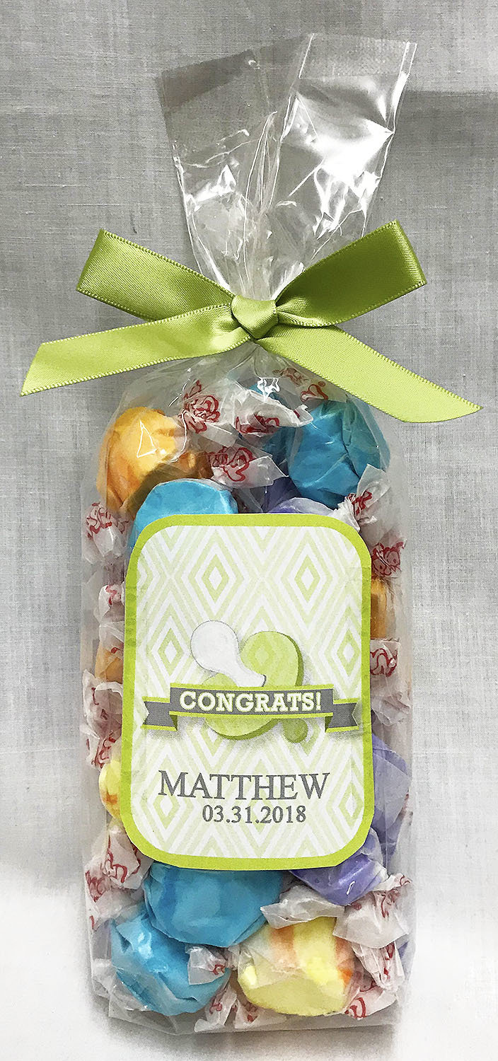 Green Baby Pacifier Gourmet Fruit Flavored Salt Water Taffy