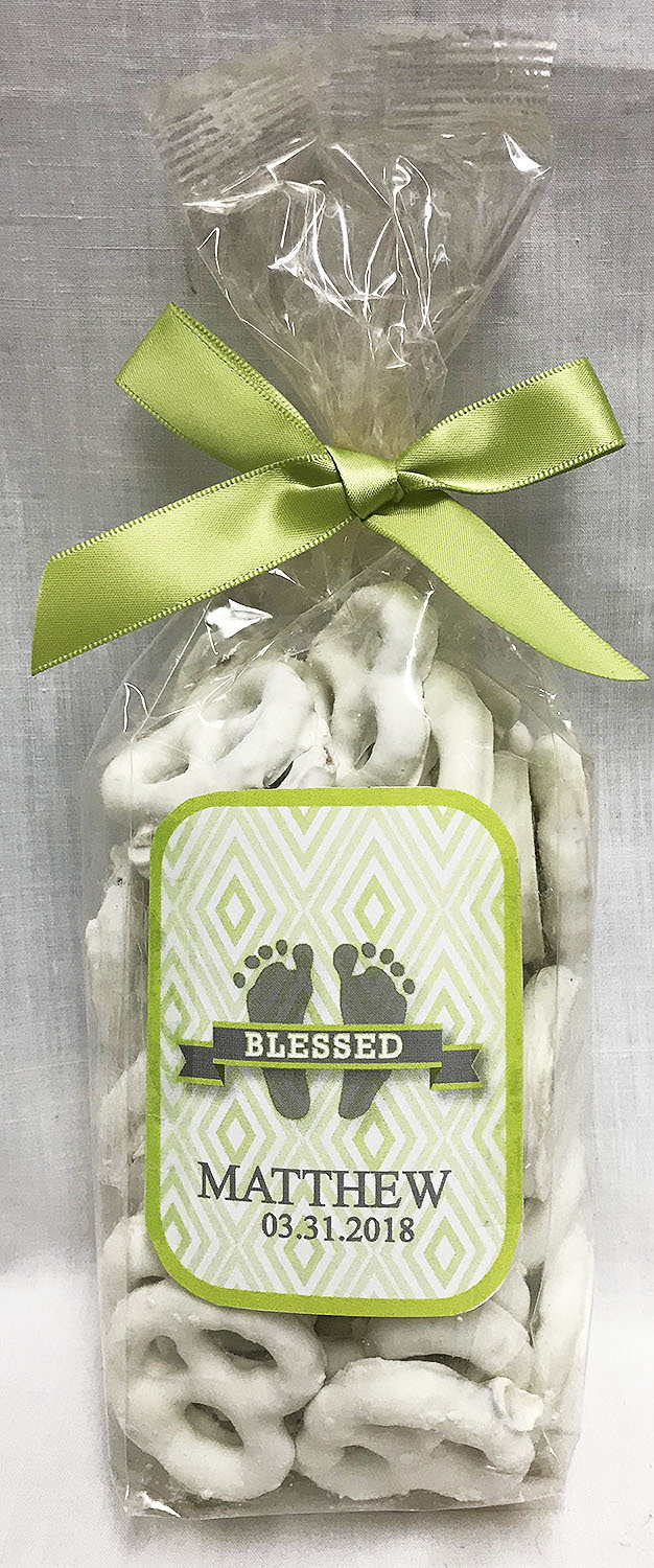 Green Baby Feet Yogurt Covered Pretzels