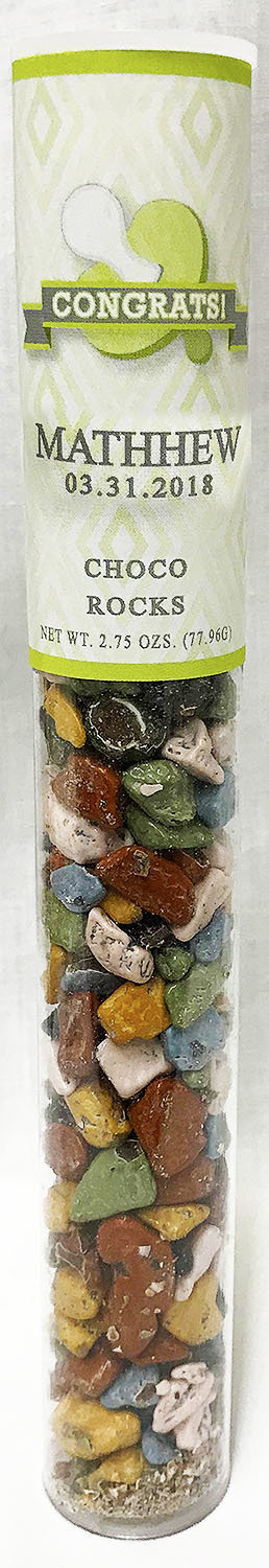 Green Baby Pacifier Tube of Choco Rocks