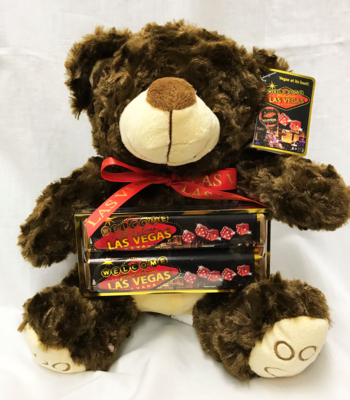 LV Night Large Plush Bear w 2 Pack Candy Bars