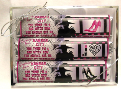 Kansas Bad Witch 3 Pack Gourmet Milk Chocolate Bars - Caramel and Crisp