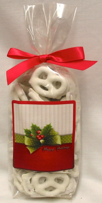 Holly XMAS Bag Of Yogurt Covered Pretzels