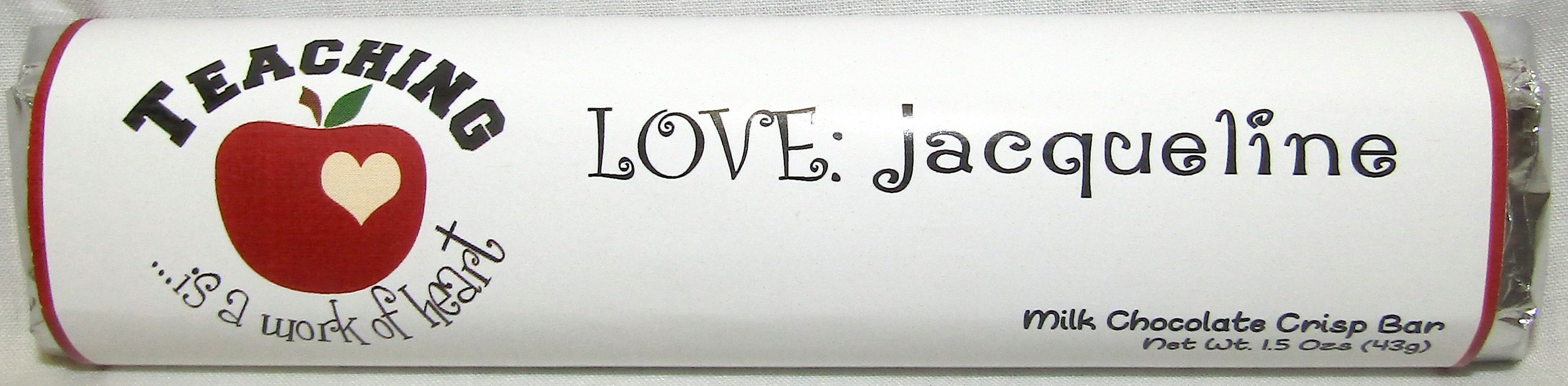 Teacher Appreciation Gourmet Milk Chocolate Crisp Bar