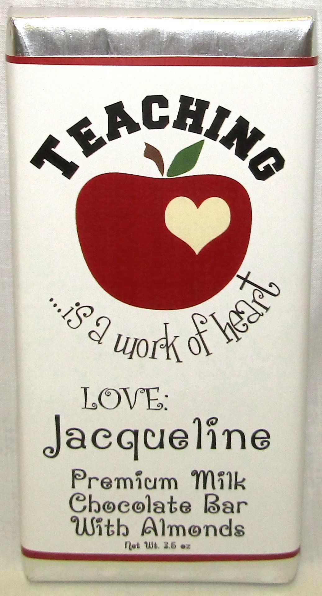 Teacher Appreciation Premium Milk Chocolate Tablet with Almonds