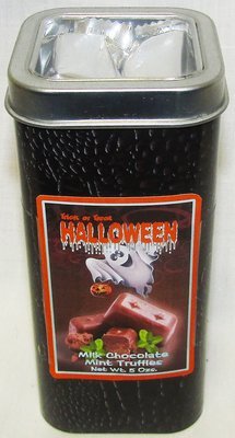 Ghost Halloween Croc Tin Filled with Milk Chocolate Mint Truffles