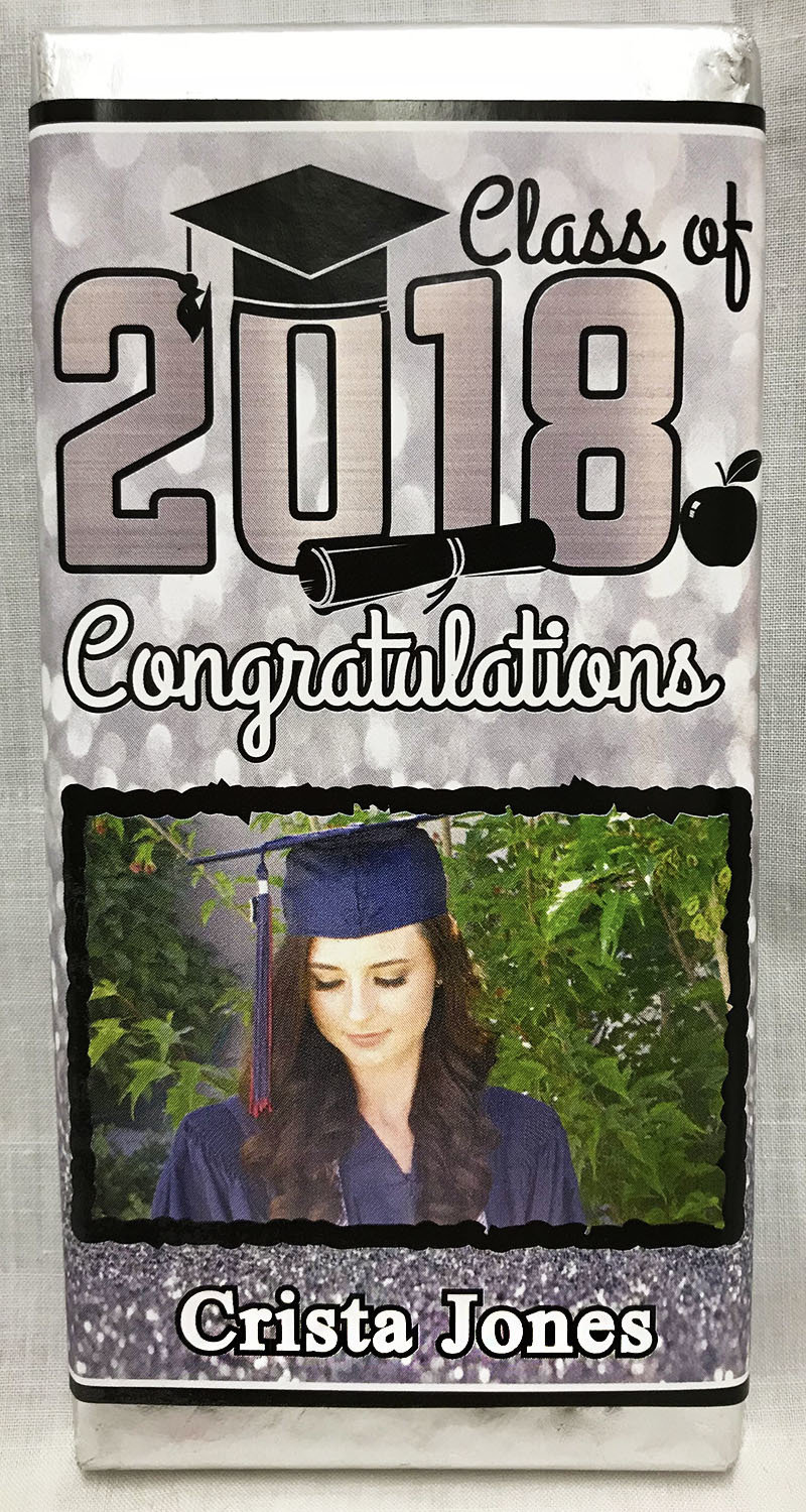 Silver Graduation Premium Dark Chocolate Tablet