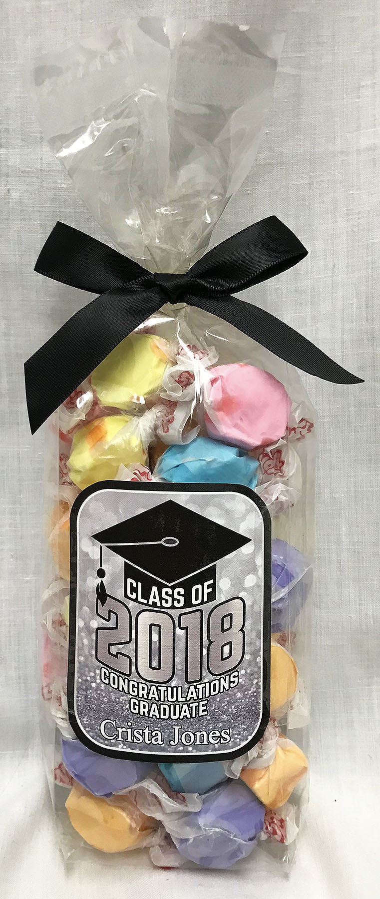 Silver Graduation Gourmet Fruit Flavored Taffy