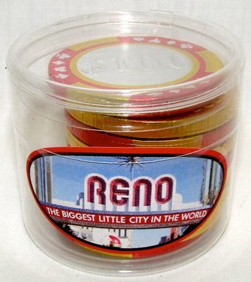 Round 2" x 1 11/16" Height Acetate Tube Filled With Gourmet Milk Chocolate Coins (9 Pcs)