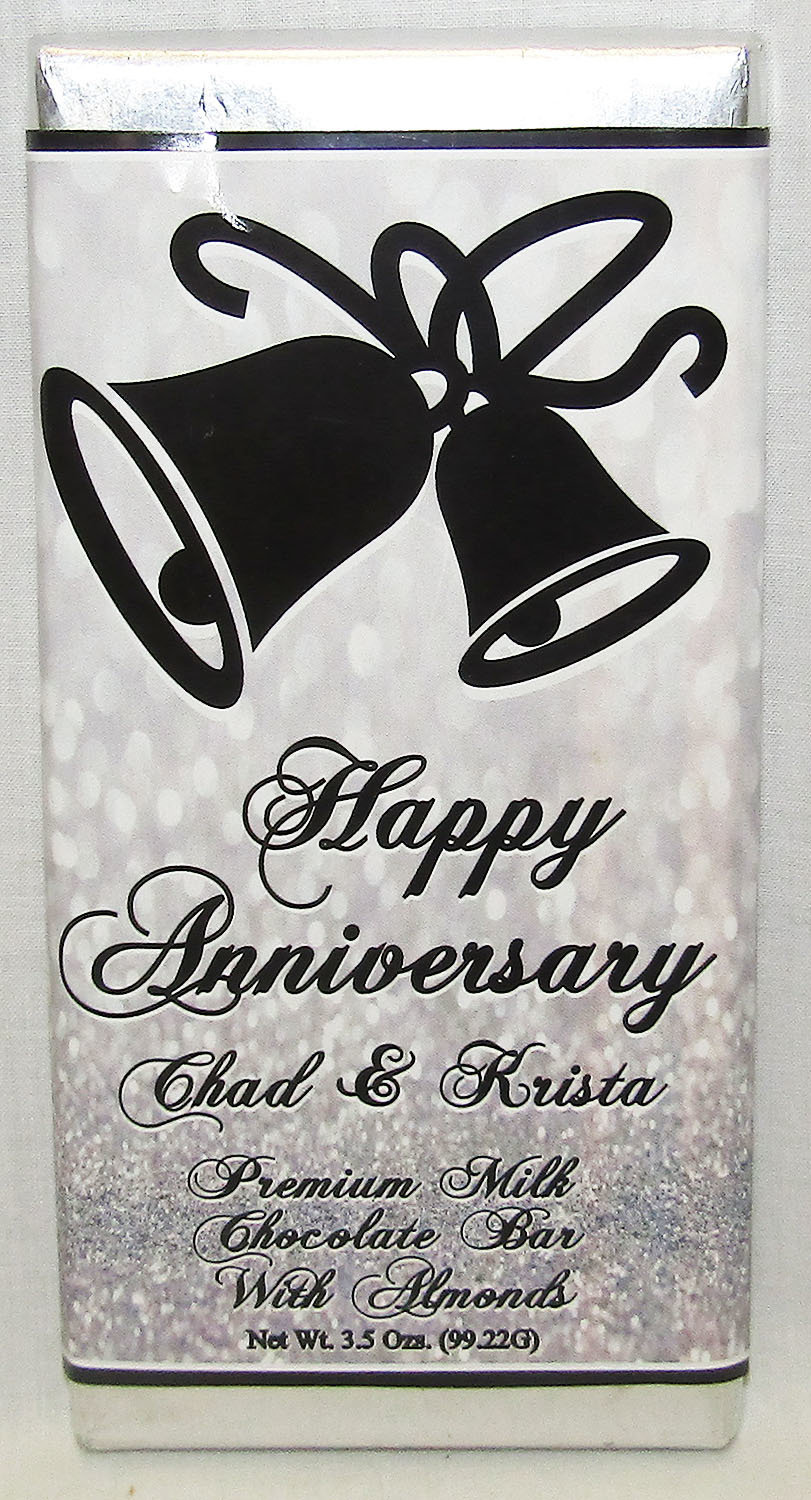 Silver Anniversary Premium Milk Chocolate Tablet with Almonds
