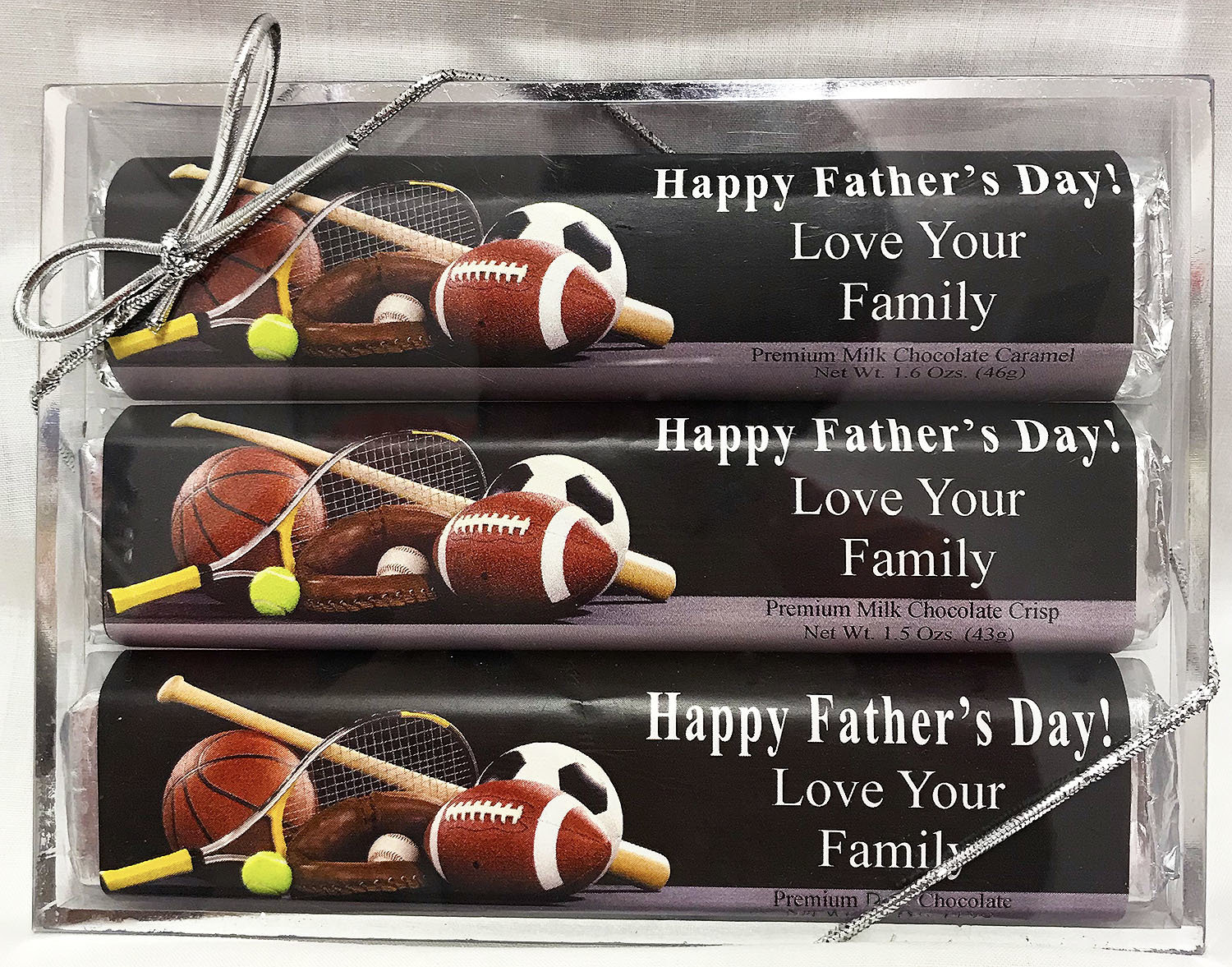 Father's Day 3 Pack Candy Bars (Caramel, Crisp, & Dark) 5 11/16