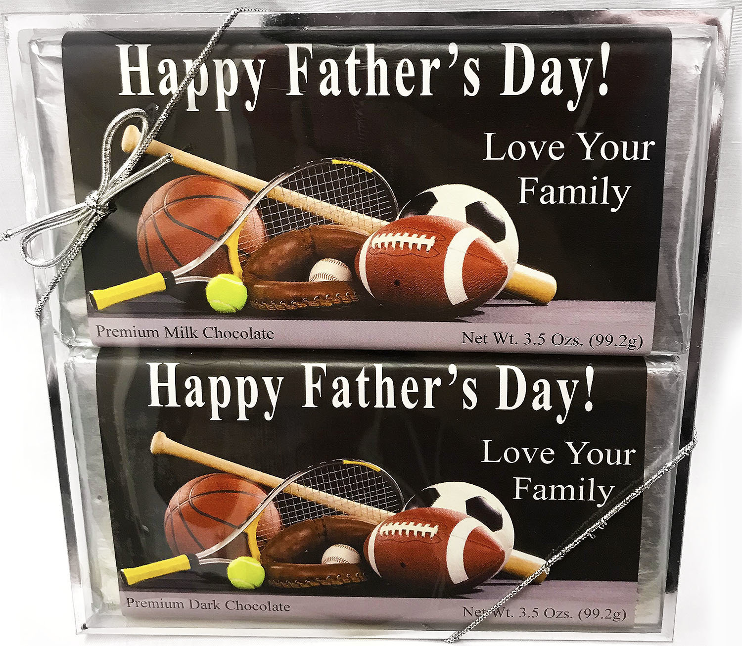 Father's Day 2 Pack Large Premium Chocolate Bars