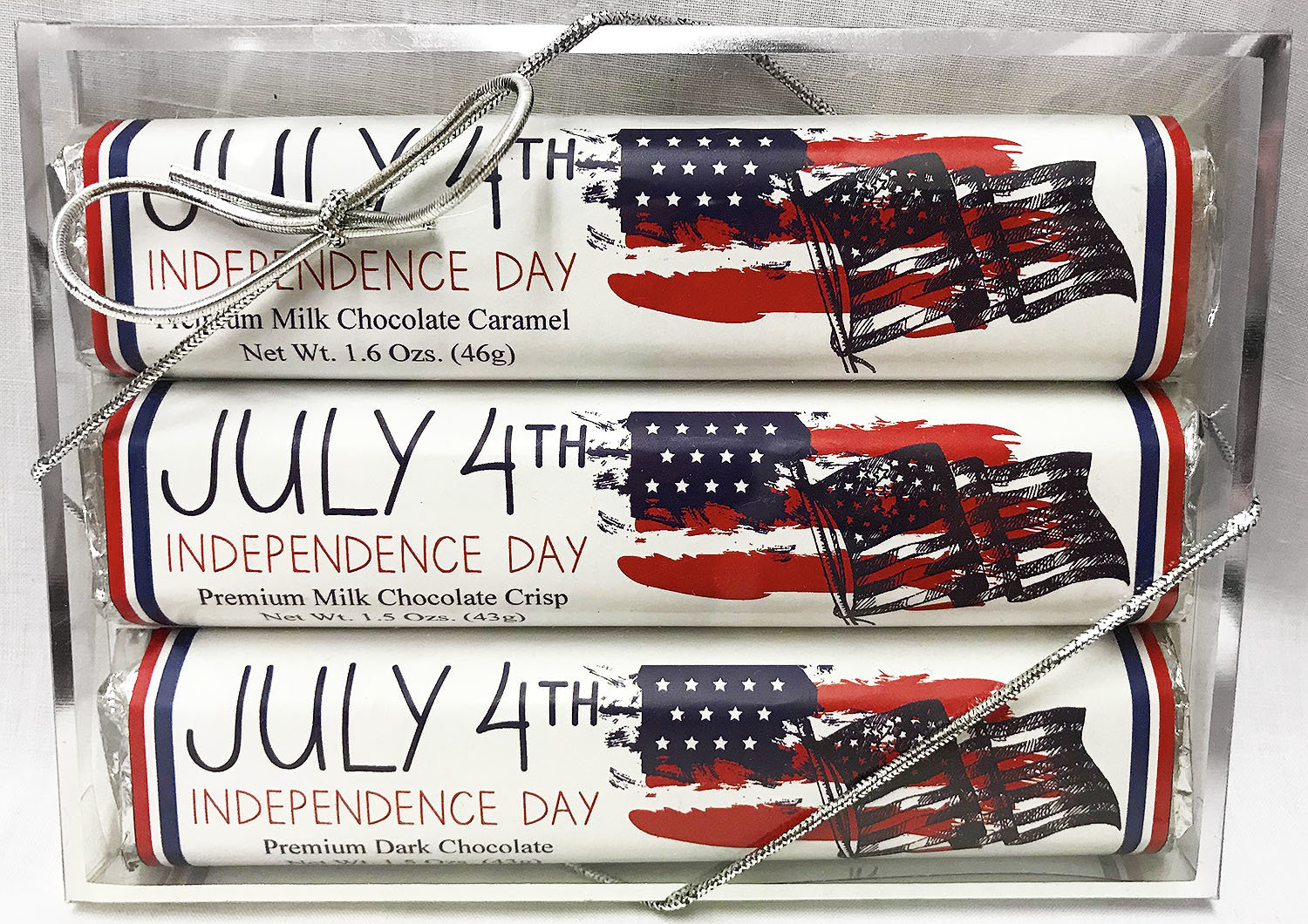 Independence Day 3 Pack Candy Bars (Caramel, Crisp, & Dark) 5 11/16