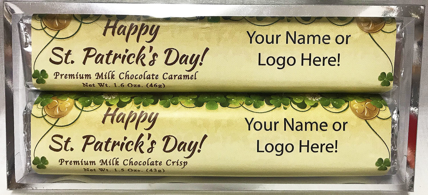 St. Patrick's Day 2 Pack Candy Bars (Caramel & Crisp) 5 11/16