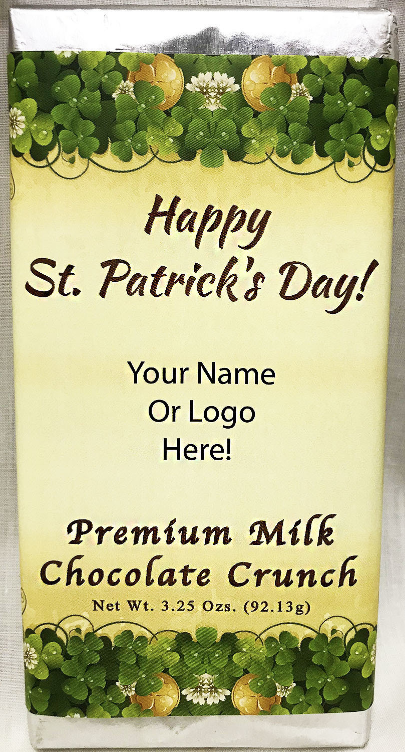 St. Patrick's Day Premium Milk Chocolate Crunch Tablet