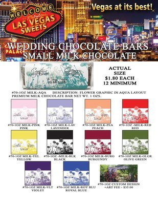 Las Vegas Wedding Bar - Small 1.0oz Milk Chocolate Flower Design