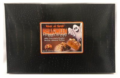 Ghost Halloween Box Filled with Milk Chocolate English Butter Almond Toffee