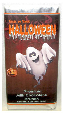 Ghost Halloween Large Premium Milk Chocolate Crunch Bar