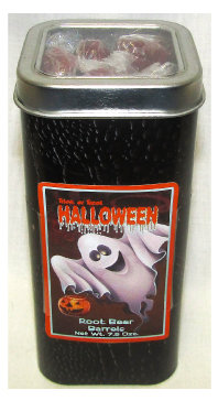 Ghost Halloween Croc Tin Filled with Root Beer Barrels
