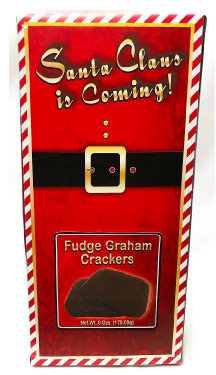 Santa Claus Is Coming Box Filled With Fudge Graham Crackers