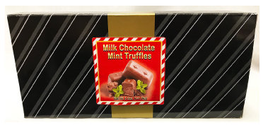 Santa Is Coming Black & Gold Box Filled With Milk Chocolate Mint Truffles