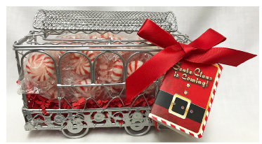 Santa Claus Is Coming Wire Train Box Car Filled with Starlight Peppermints (40 Pieces)