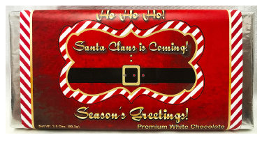 Santa Claus Is Coming Large Premium Dark Chocolate Bar