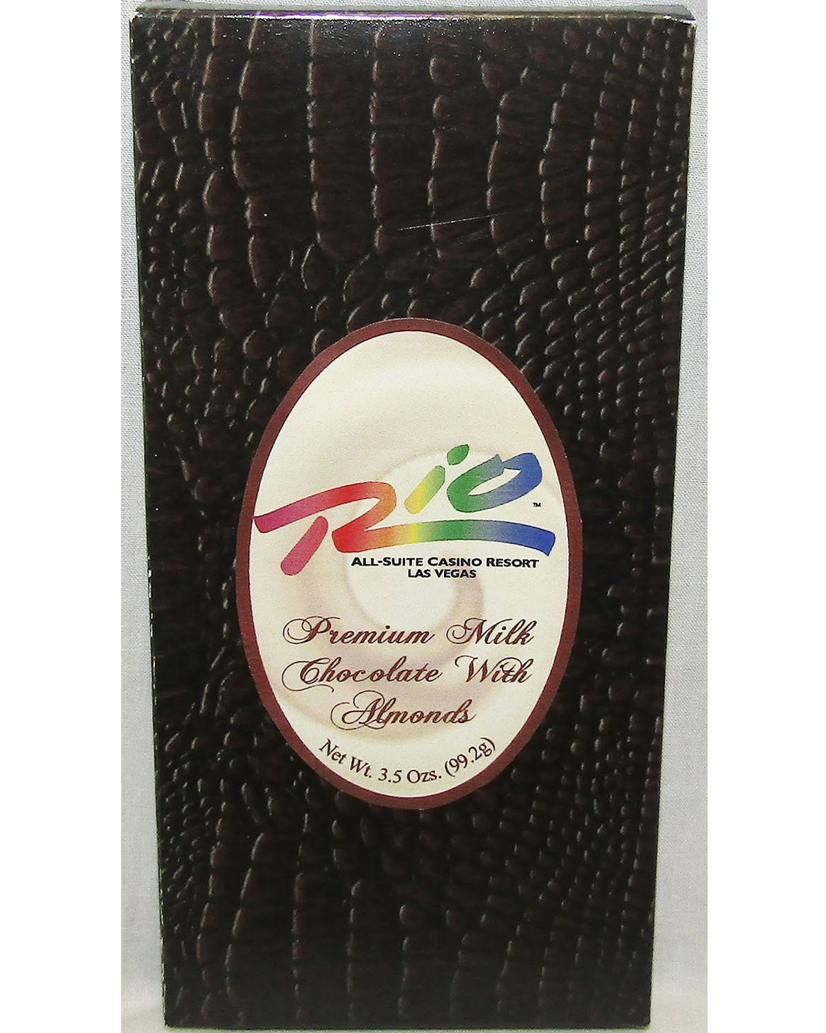 Brown 3' Wide x 6" Height Crocodile Box Filled With Large Premium Milk Chocolate Bar WIth Almonds
