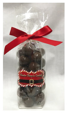 Santa Claus Is Coming Stand Bag Of Milk Chocolate Covered Malt Balls