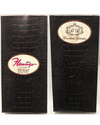 Brown 9" Length x 4.25" Wide Crocodile Box Filled With Milk Chocolate Mint Truffles Net Wt. 5 Ozs.