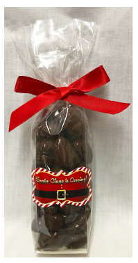 Santa Claus Is Coming Stand Bag of Milk Chocolate Covered Cashews