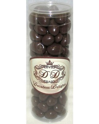 Round 1" Wide X 5 1/2" Height Acetate Tube Filled With Milk Chocolate Covered Raisins