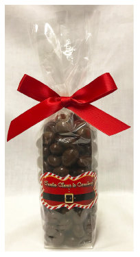 Santa Claus Is Coming Stand Bag Of Milk Chocolate Covered Raisins