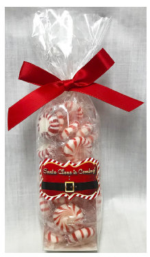 Santa Claus Is Coming Stand Bag Of Peppermint Starlights
