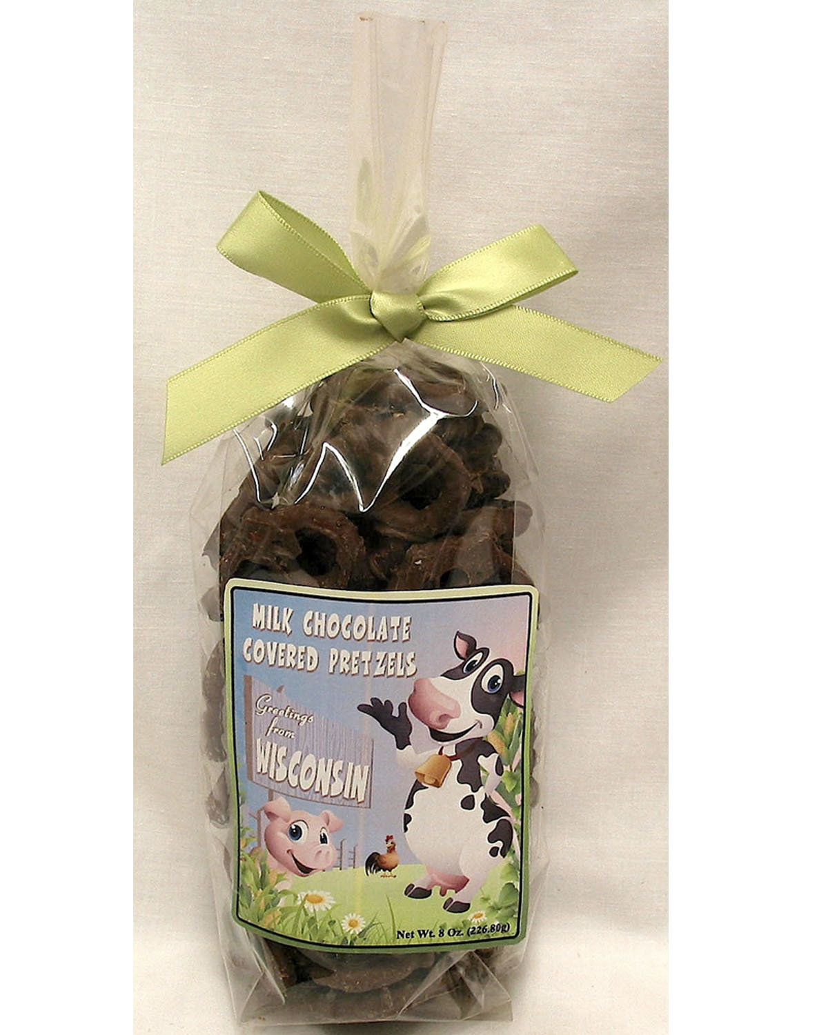 Bag Of Milk Chocolate Covered Pretzels Net Wt. 8 Ozs.