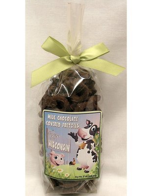 Bag Of Milk Chocolate Covered Pretzels Net Wt. 8 Ozs.