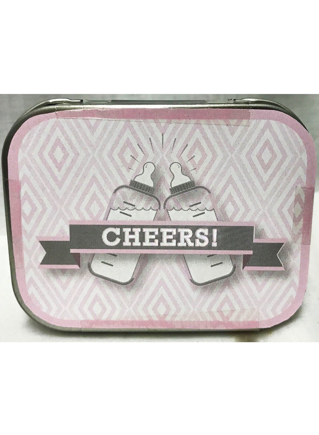 Pink Baby Bottle Tin with Mints