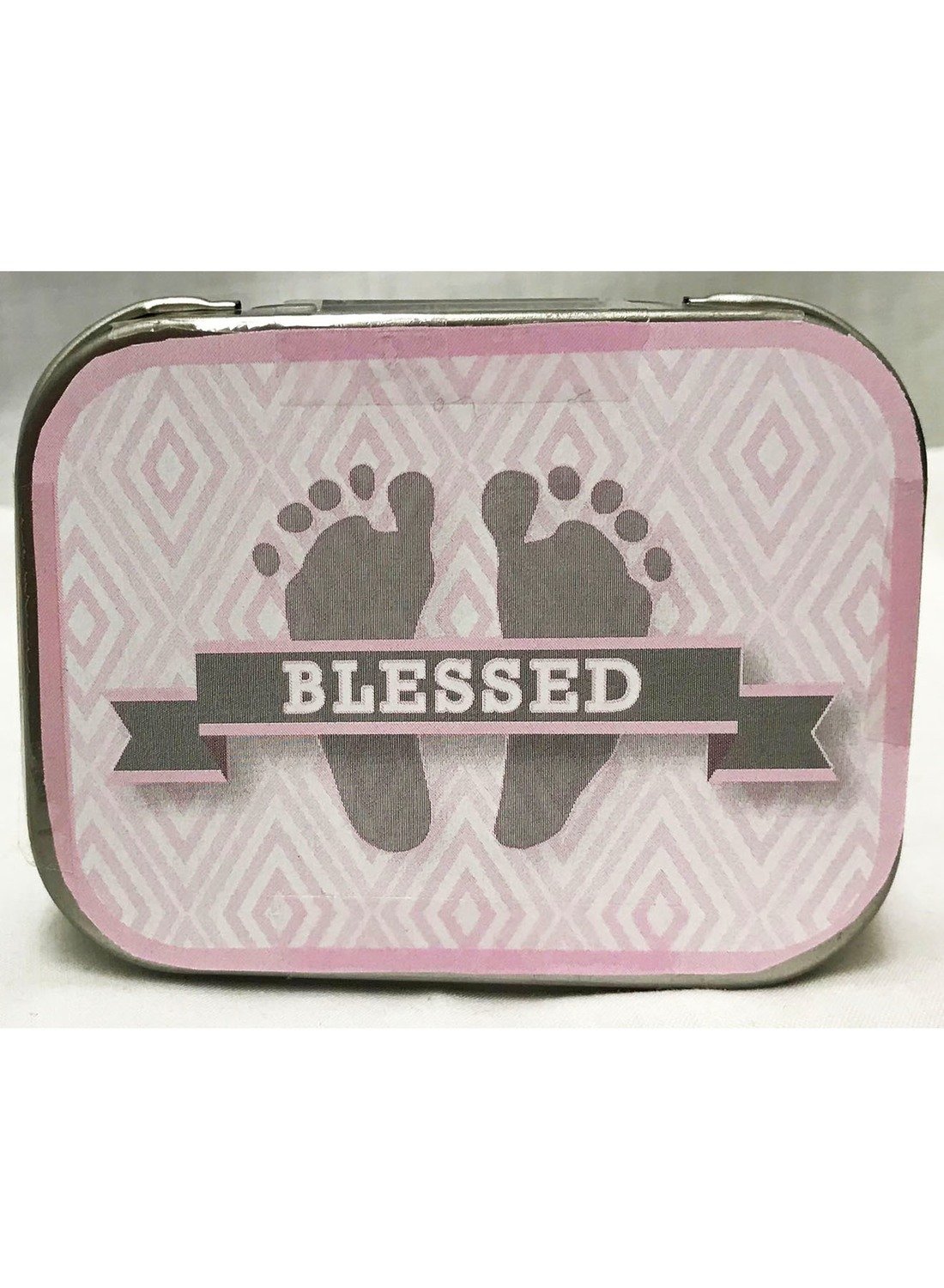 Pink Baby Feet Tin with Mints