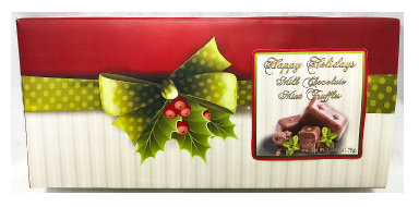 XMAS Holly Box Filled With Milk Chocolate Mint Truffles