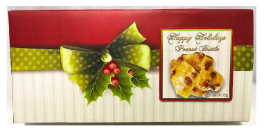 XMAS Holly Box Filled With Peanut Brittle