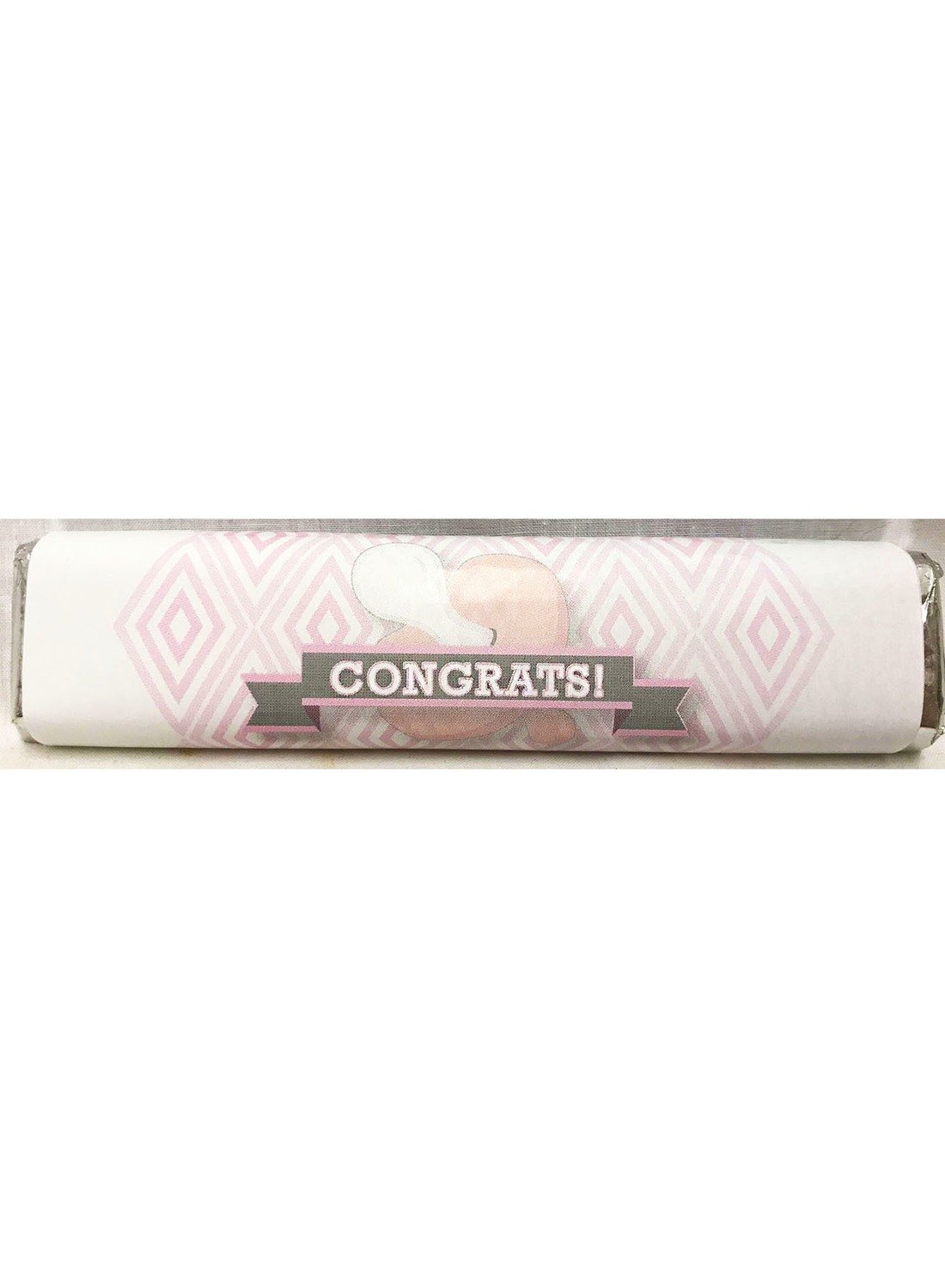 Pink Baby Pacifier Gourmet Milk Chocolate Caramel Bar
