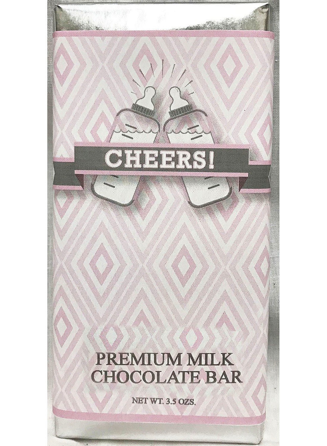 Pink Baby Bottle Premium Milk Chocolate Tablet