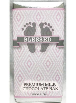Pink Baby Feet Premium Milk Chocolate Tablet