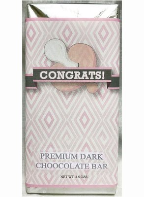 Pink Baby Pacifier Premium Dark Chocolate Tablet