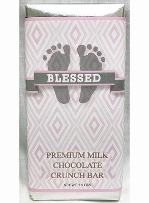 Pink Baby Feet Premium Milk Chocolate Crunch Tablet