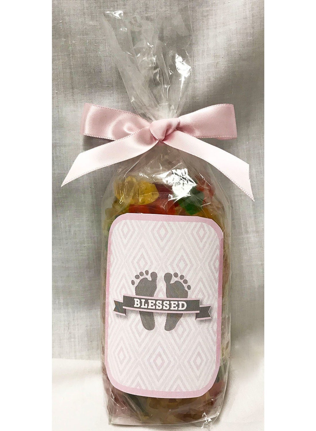 Pink Baby Feet Bag of Gummi Bears