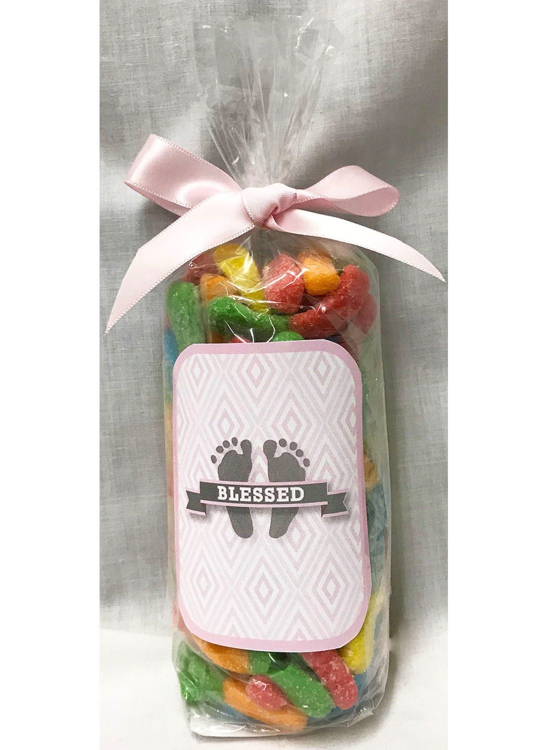 Pink Baby Feet Bag of Sour Worms
