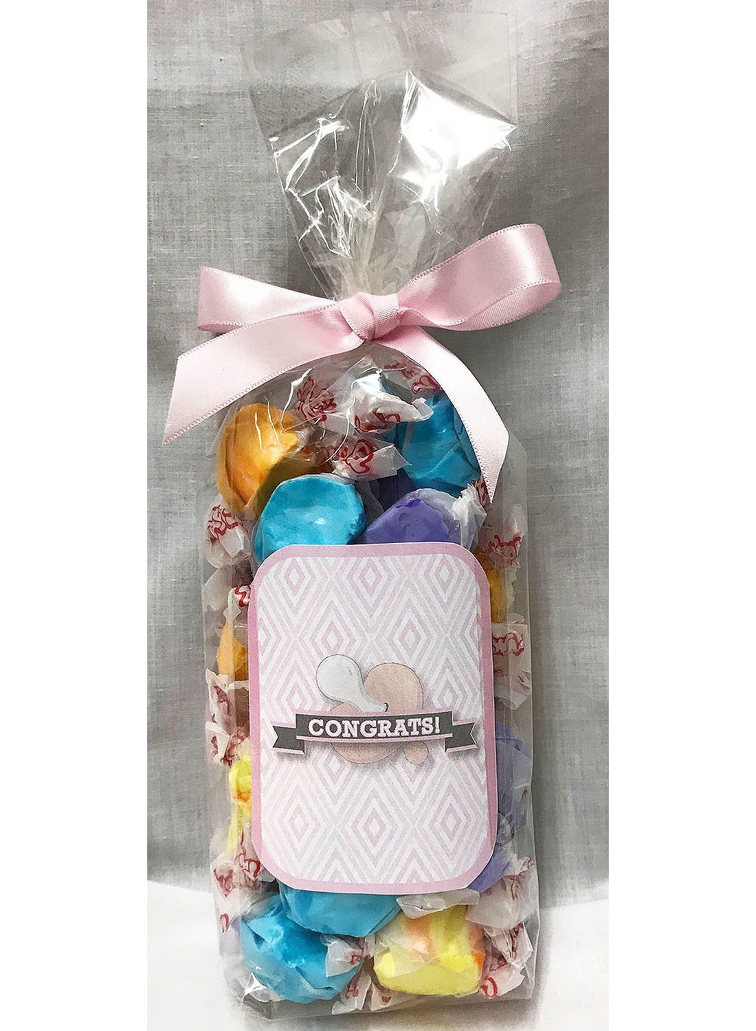 Pink Baby Pacifier Gourmet Fruit Flavored Taffy