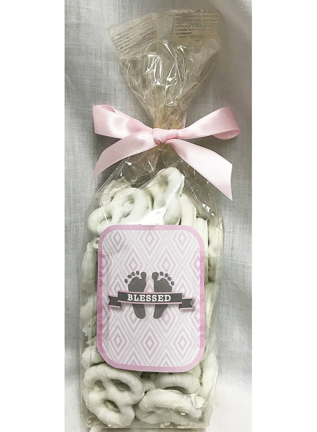 Pink Baby Feet Yogurt Covered Pretzels