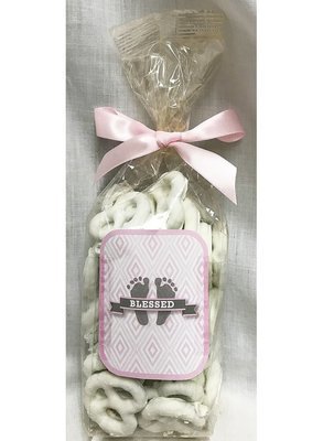 Pink Baby Feet Yogurt Covered Pretzels