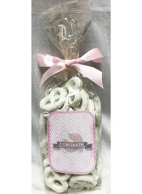 Pink Baby Pacifier Yogurt Covered Pretzels
